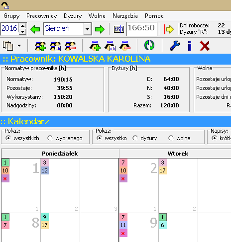 Grafik Dyżurów